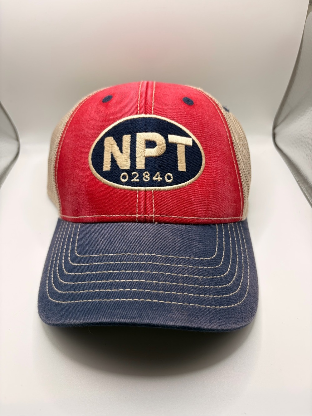02840 Red and Blue Trucker Hat